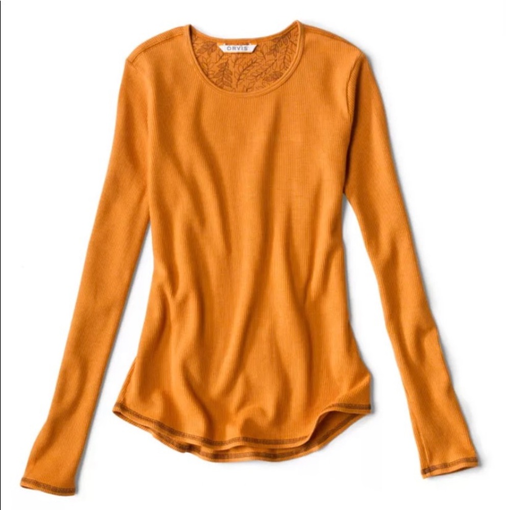 Orvis Wind River Waffle Shirt in salmon